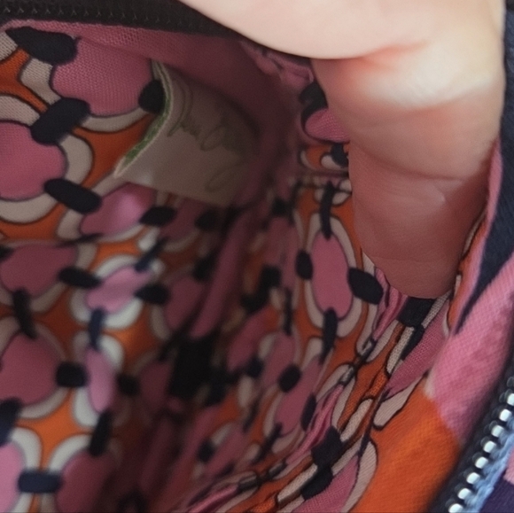 Vera Bradley Crossbody Little Hip Bag He Loves Me Pink  Print Quilted Mini Bag - Picture 5 of 8